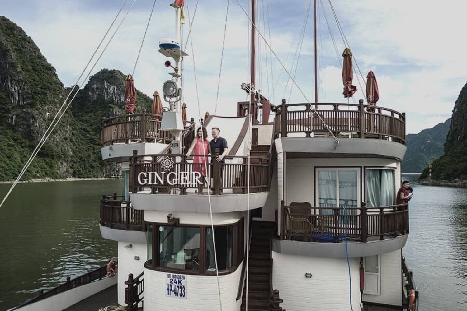 heritage line vietnam lan ha bay ship ginger life on board couple escape