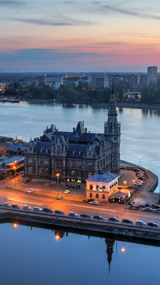 aerial,view,over,the,city,of,antwerp,in,belgium,from